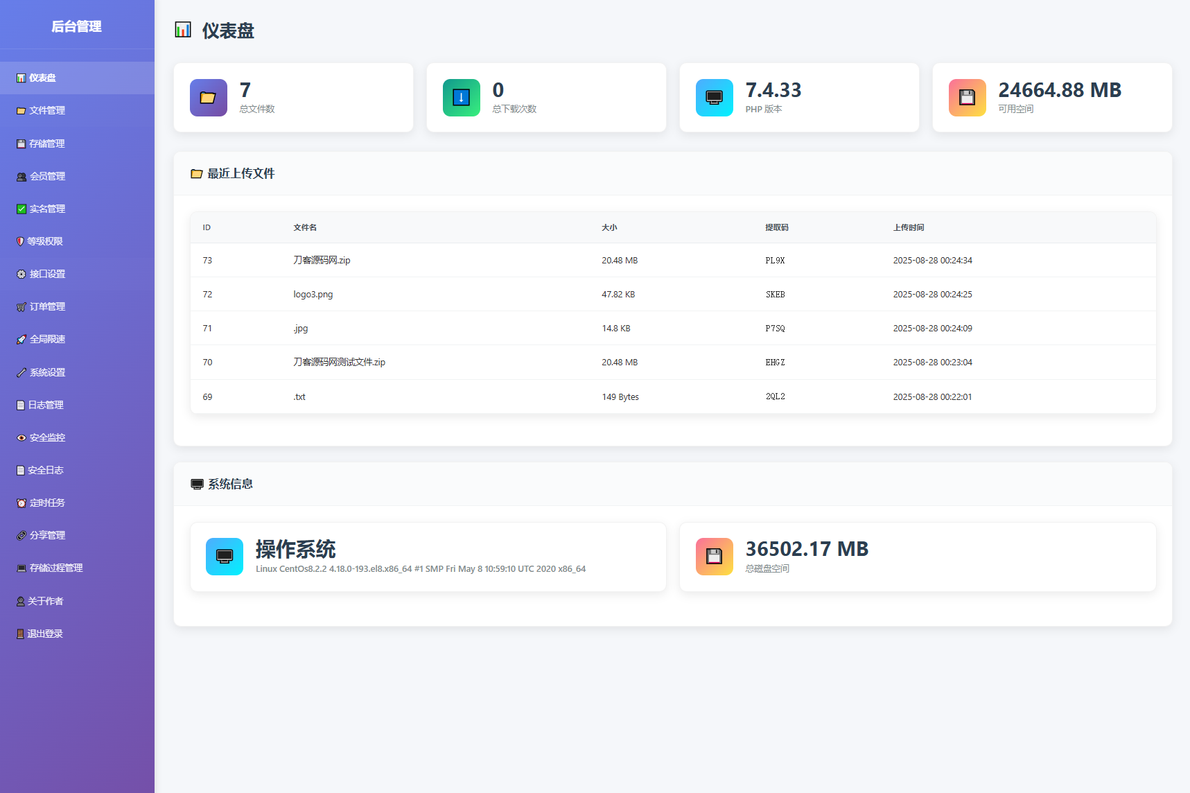 9月更新 临时文件快传系统源码 全开源附教程 